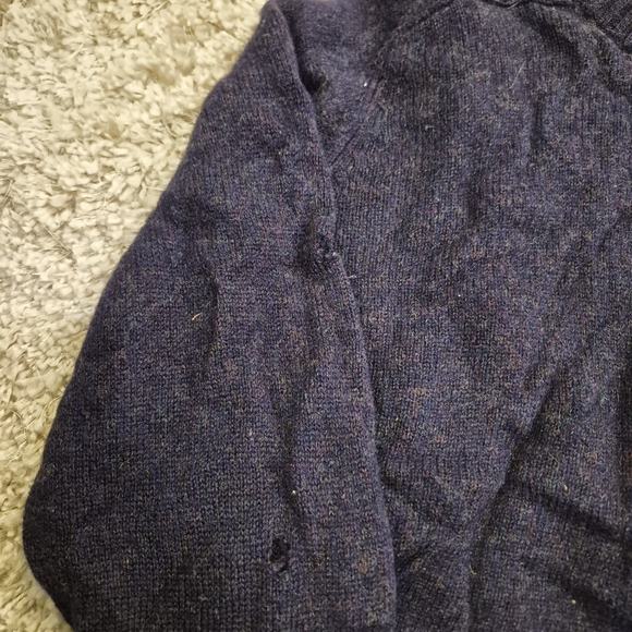 Vintage Eddie Bauer Men's Navy Chunky Crewneck Sweater Size L - Picture 3 of 5